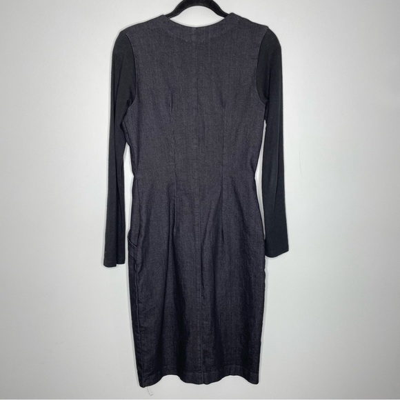 Prairie Underground Counterpoise Long Sleeve Denim Stretch Full Zip Dress Size M - Picture 7 of 7